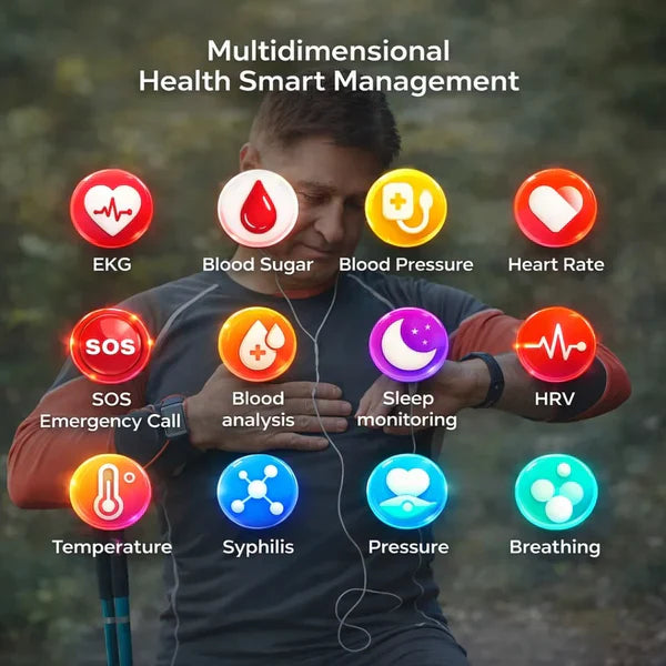 Krooft™ - With Fall Detection and Blood Glucose measurement